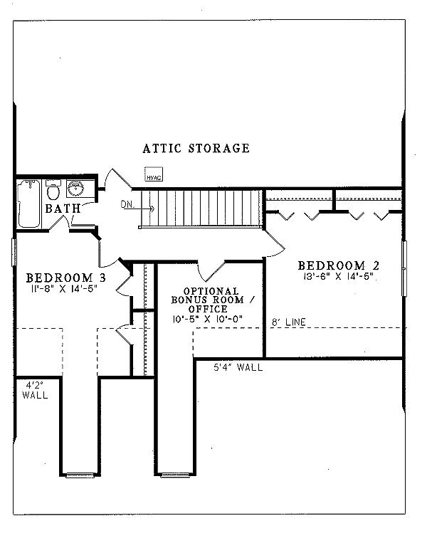 Home Plan - Southern Floor Plan - Upper Floor Plan #17-257