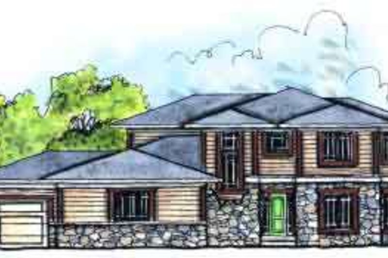 Architectural House Design - Craftsman Exterior - Front Elevation Plan #70-633