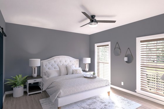 Interior - Master Bedroom for Farmhouse House Plan #44-279 - 3 bed, 2 bath