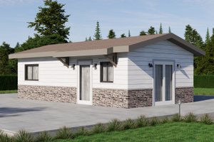 Ranch Exterior - Front Elevation Plan #1106-145