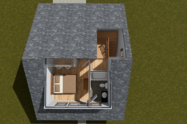 House Blueprint - Cottage Floor Plan - Upper Floor Plan #513-2389