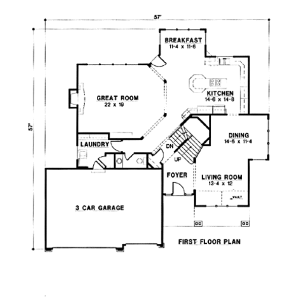 Modern Floor Plan - Main Floor Plan #67-150