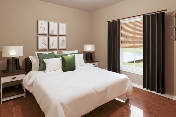 Interior - Master Bedroom for Farmhouse House Plan #44-280 - 4 bed, 2 bath