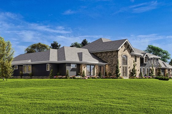 Exterior - Front Elevation 11 for European House Plan #54-586 - 7 bed, 7 bath