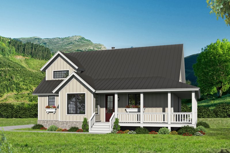 House Plan Design - Country Exterior - Front Elevation Plan #932-59