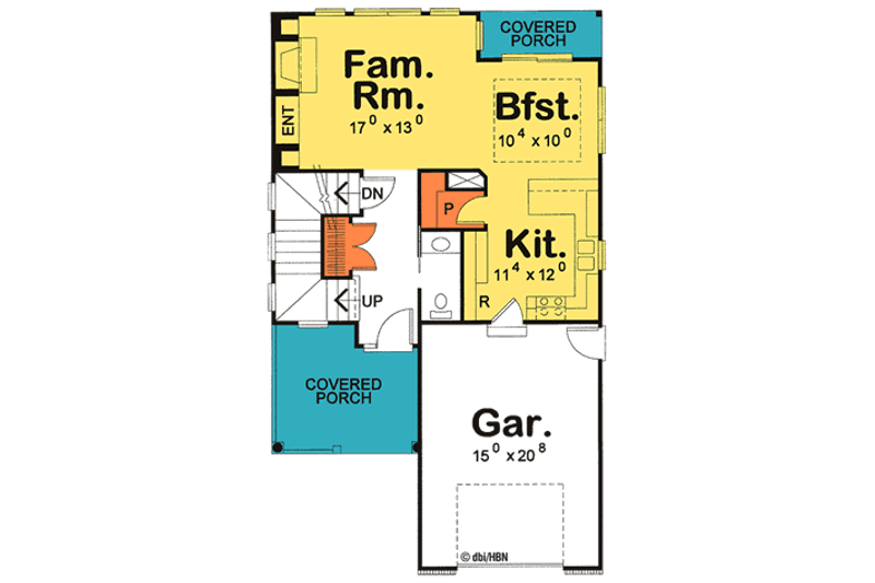 Home Plan - Floor Plan - Main Floor for Traditional House Plan #20-1688 - 3 bed, 3 bath