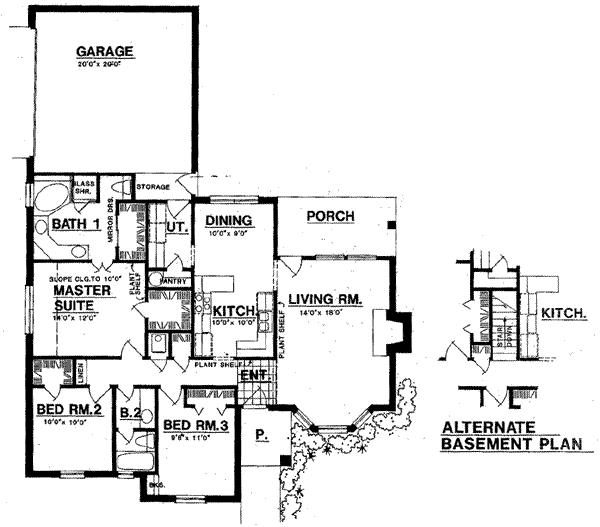 European Floor Plan - Main Floor Plan #40-288