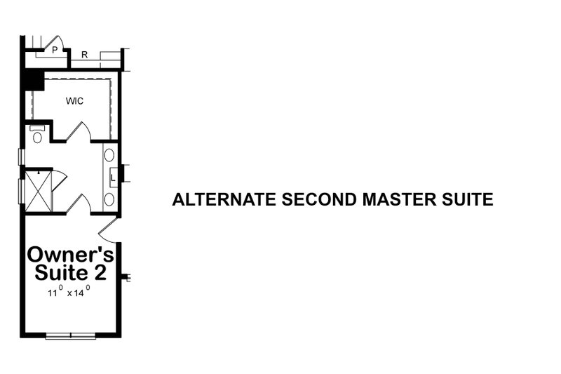 Home Plan - Alternate Second Master Suite