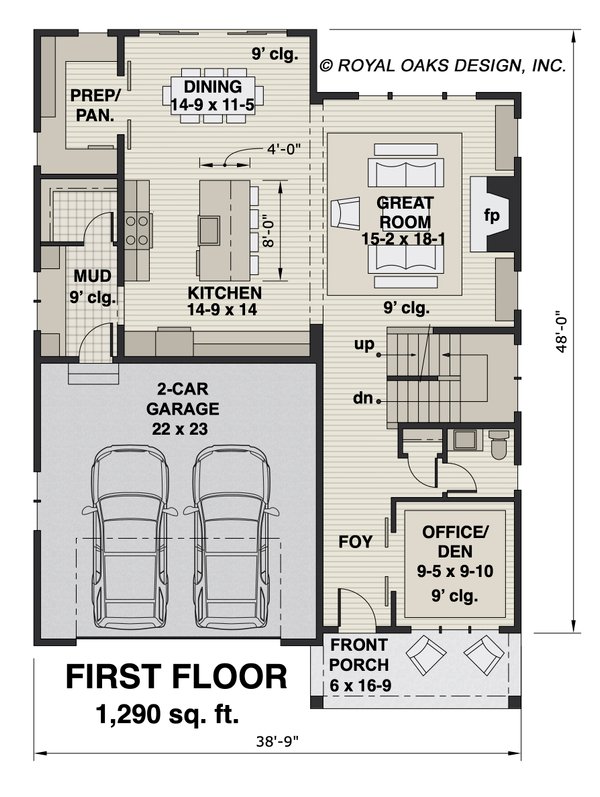 Farmhouse Floor Plan - Main Floor Plan #51-1214