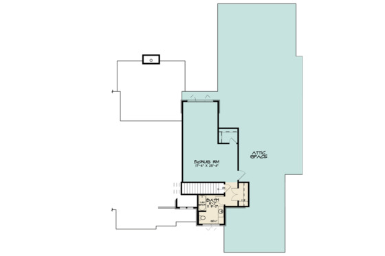 Floor Plan - Upper Floor for Contemporary House Plan #923-125 - 3 bed, 4.5 bath