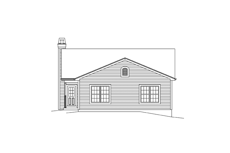Home Plan - Exterior - Rear Elevation for Ranch House Plan #57-612 - 3 bed, 2 bath