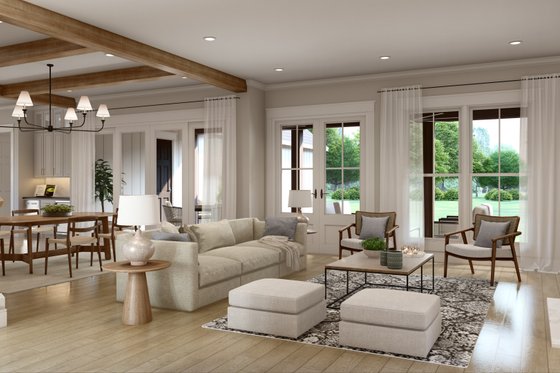Interior - Family Room for Farmhouse House Plan #430-260 - 4 bed, 3.5 bath