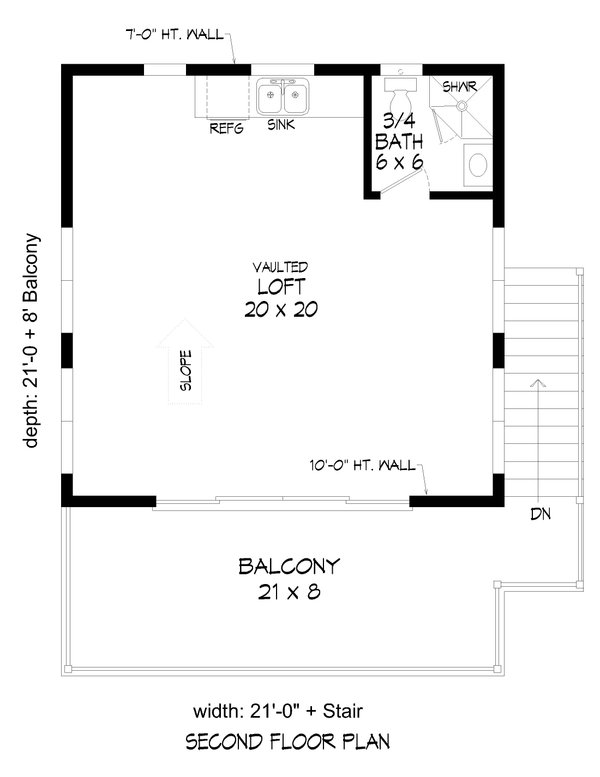 House Plan Design - Contemporary Floor Plan - Upper Floor Plan #932-648