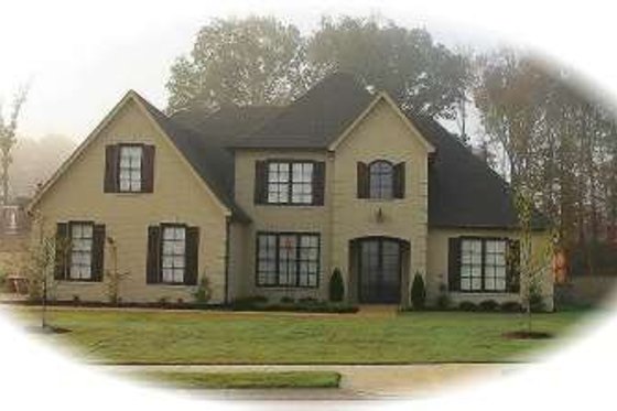 Exterior - Front Elevation for Colonial House Plan #81-1605 - 4 bed, 3.5 bath