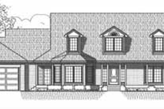 Exterior - Front Elevation for Country House Plan #65-134 - 3 bed, 2.5 bath