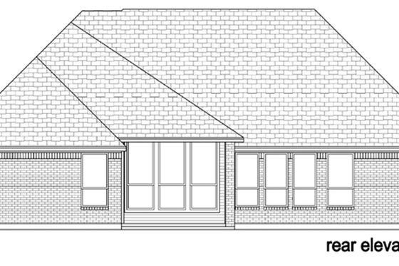 Exterior - Rear Elevation for Tudor House Plan #84-607 - 4 bed, 3 bath