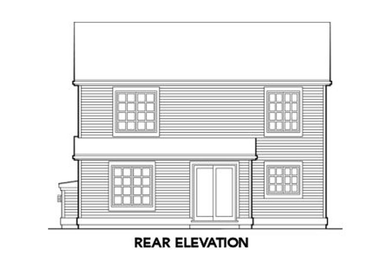 Home Plan - Exterior - Rear Elevation for Traditional House Plan #48-309 - 3 bed, 2.5 bath
