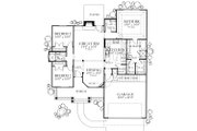 Mediterranean Style House Plan - 3 Beds 2 Baths 1355 Sq/Ft Plan #80-104 