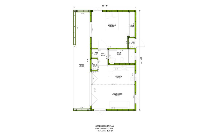 Dream House Plan - Floor Plan - Main Floor for Contemporary House Plan #1106-151 - 1 bed, 1 bath