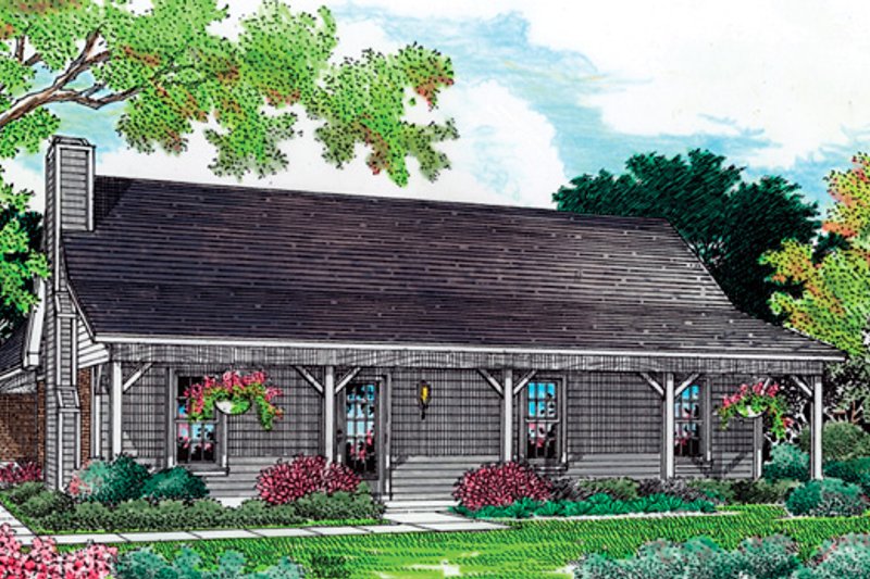 Home Plan - Exterior - Front Elevation 3 for Cottage House Plan #45-244 - 3 bed, 2 bath