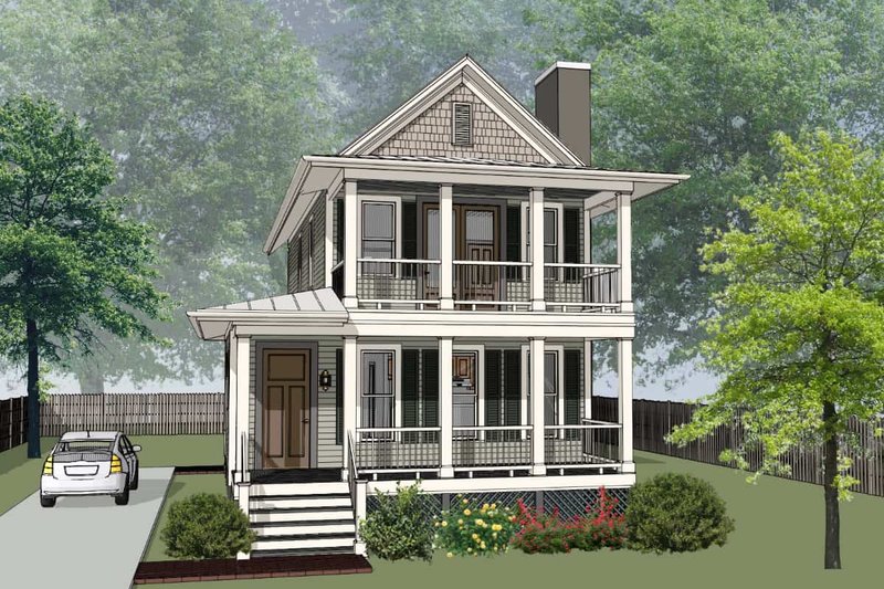 Dream House Plan - Craftsman Exterior - Front Elevation Plan #79-303