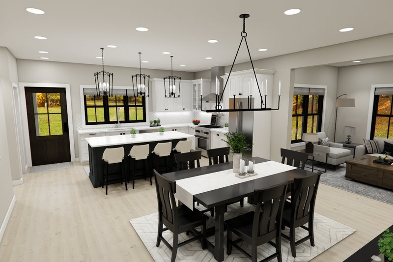 House Design - Interior - Dining Room for Craftsman House Plan #51-1403 - 3 bed, 2 bath