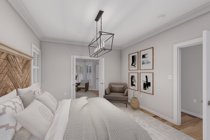House Blueprint - Interior - Master Bedroom 1 for Farmhouse House Plan #1060-108 - 2 bed, 2 bath