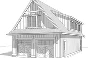 Farmhouse Style House Plan - 2 Beds 1 Baths 890 Sq/Ft Plan #1114-45 Exterior 