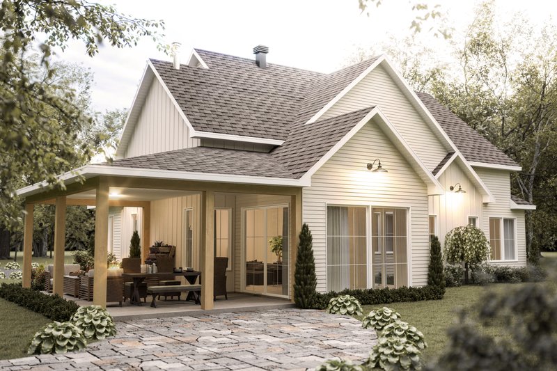 Architectural House Design - Exterior - Rear Elevation for Country House Plan #23-2822 - 3 bed, 2.5 bath