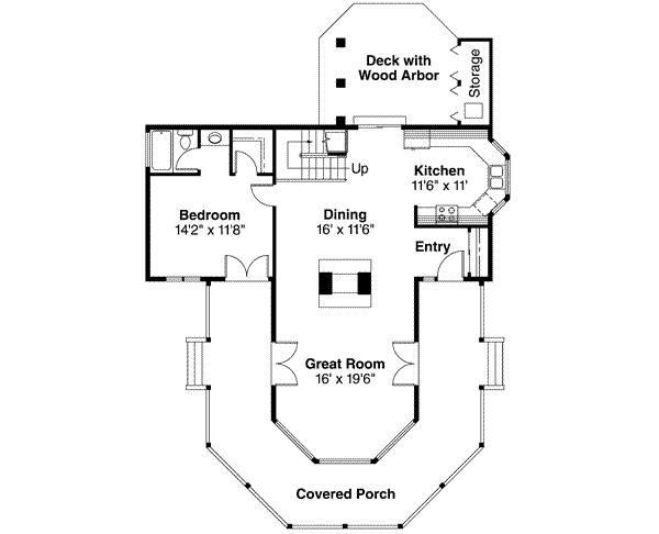 Home Plan - Country Floor Plan - Main Floor Plan #124-149