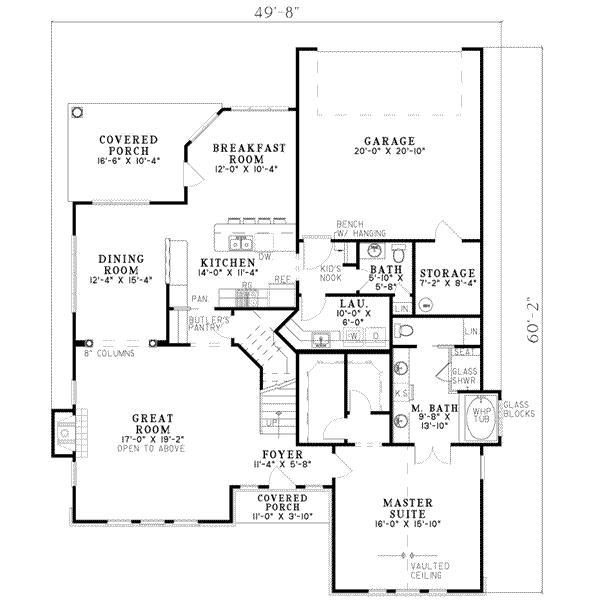 Traditional Floor Plan - Main Floor Plan #17-633