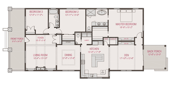 Craftsman Floor Plan - Main Floor Plan #461-78