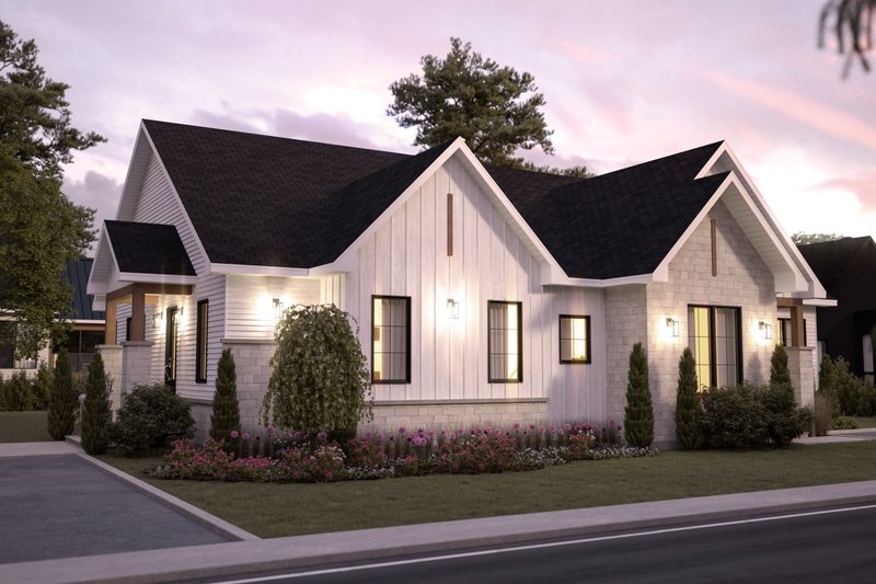Architectural House Design - Exterior - Front Elevation 3 for Farmhouse House Plan #23-2396 - 4 bed, 2 bath