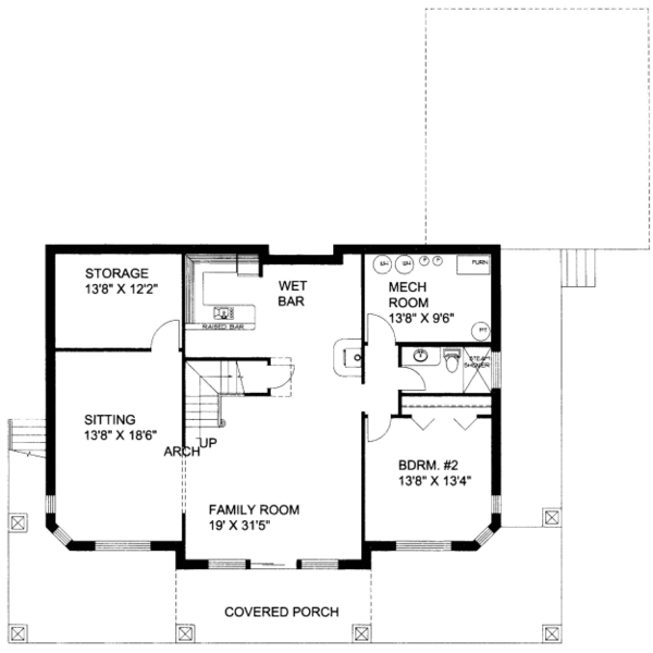 Traditional Floor Plan - Upper Floor Plan #117-694