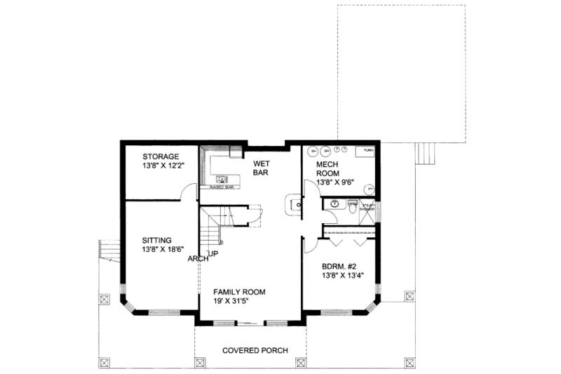 Architectural House Design - Floor Plan - Upper Floor for Traditional House Plan #117-694 - 2 bed, 2 bath