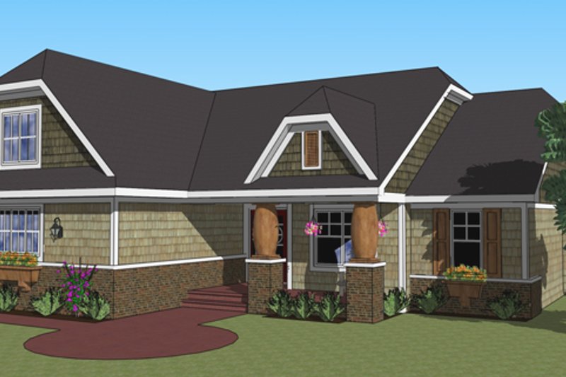 Home Plan - Craftsman Exterior - Front Elevation Plan #51-516