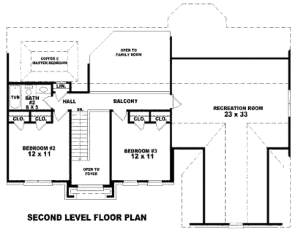 European Floor Plan - Upper Floor Plan #81-13674