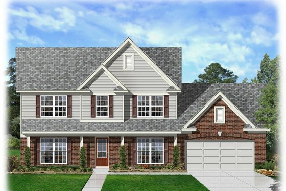 Exterior - Front Elevation House Plan #329-384 - 4 bed, 2.5 bath