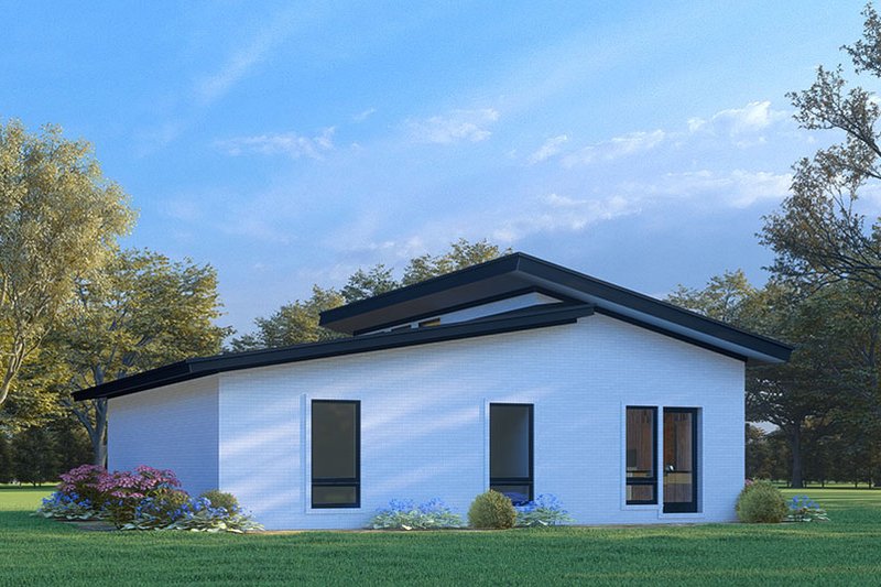 House Design - Exterior - Rear Elevation for Contemporary House Plan #923-287 - 3 bed, 2 bath