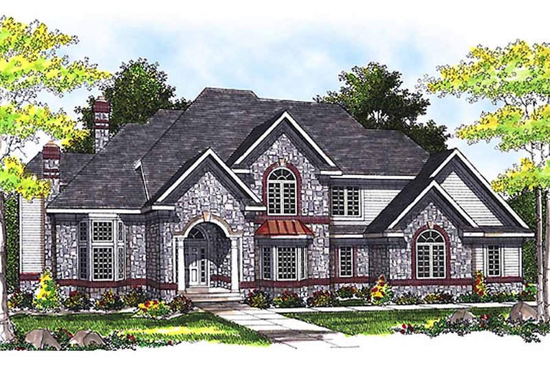 Architectural House Design - European Exterior - Front Elevation Plan #70-535