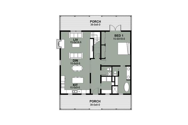Farmhouse Floor Plan - Main Floor Plan #497-6