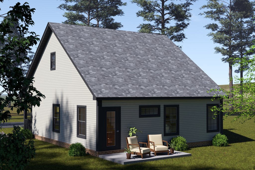 Exterior - Rear Elevation for Cottage House Plan #513-2396 - 3 bed, 2.5 bath