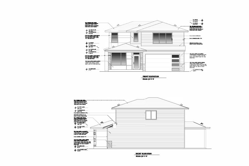 Architectural House Design - Exterior - Other Elevation for Prairie House Plan #53-733 - 4 bed, 2.5 bath