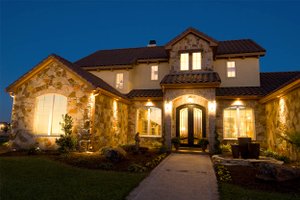 Exterior - Front Elevation 3 for Mediterranean House Plan #472-4 - 3 bed, 3.5 bath