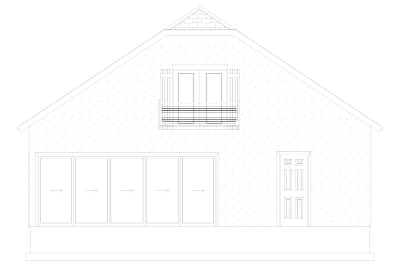 House Design - Exterior - Rear Elevation 3 for Traditional House Plan #1060-223, 1 bath