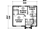 European Style House Plan - 3 Beds 1 Baths 1376 Sq/Ft Plan #25-4714 