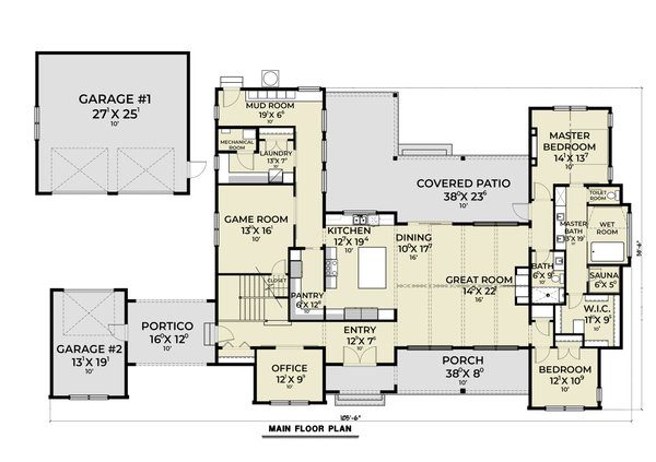 House Blueprint - Farmhouse Floor Plan - Main Floor Plan #1070-230