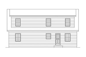 Exterior - Rear Elevation for Colonial House Plan #57-225 - 4 bed, 2 bath