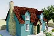 Tudor Style House Plan - 2 Beds 1 Baths 566 Sq/Ft Plan #542-7 