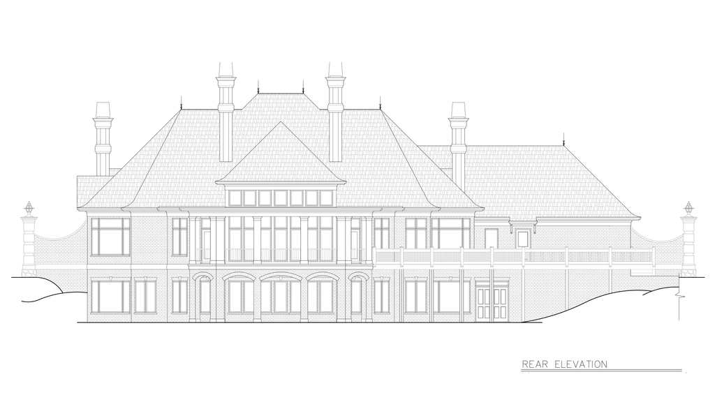 Exterior - Other Elevation 1 for European House Plan #119-196 - 4 bed, 4 bath